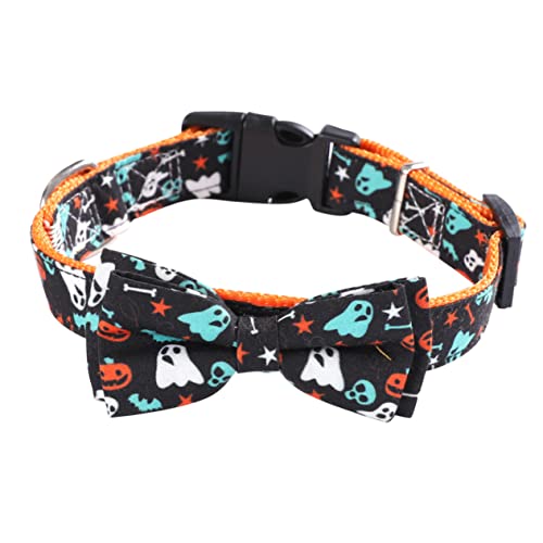 Mipcase 1stk Haustierhalsband Kleines Welpenhalsband Hund Schleife Halsband Halloween-bogenkragen Kätzchen-Nylon-Halsband Schleifenkragen Für Thanksgiving-Haustier Stoff Kürbis Krawatte von Mipcase