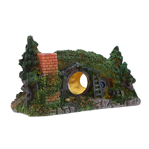 Mipcase Wohnungseinrichtung 1Pc Versteck Ornament Aquarium Rock Tank Ornamente Lochdekor Harz Simulation Erholungshaus Fisch Eidechsen Betta Für Dekorationen Mini Höhle Home Decoration von Mipcase