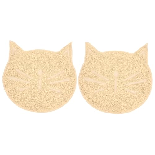 Mipcase 2 STK Katzenstreu Matte Kissen Aus Katzenstreu Streukontrollteppich Klauenschleifmatte Haustierfütterung Heimtierbedarf Wurfmatte Katzenstreu Pad Katzenbedarf Katzenbett PVC Groß von Mipcase