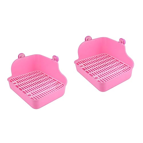 Mipcase 2st Hamster Kaninchen Quadratische Toilettenschüssel Hasenstall Drinnen Frettchenstreu Hundetoiletten Kaninchenkäfig Haseneinstreu Für Kaninchen Großes Kaninchen Meerschweinchen von Mipcase