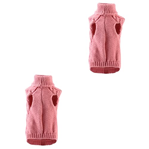 Mipcase 2 Stück Große Hundemäntel Warme Pullover Hundekleidung Wollstrick Hundewetter-Outfit von Mipcase