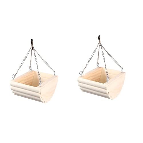 Mipcase 2st Hängematte Aus Hamsterholz Hamster Versteck Hängender Vogel Schaukelbett Für Kleintiere Plattform Aus Hamsterholz Spielzeug Hamster-schaukelnest Hamsterbedarf Papagei Protokoll von Mipcase