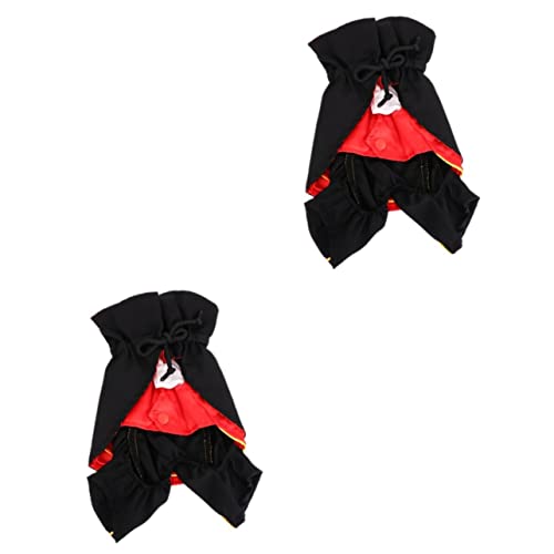 Mipcase 2 STK Halloween-kostüm Für Haustiere Hund Weihnachten Santa Kostüm Winterurlaub Haustiermantel Weihnachtskleidung Für Hunde Welpenkostümumhang Hund Roter Mantel Mini Combo-Platte von Mipcase