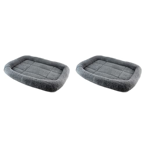 Mipcase Wintermatte 2 Stücke Kissen Ped Plüsch Welpenbetten Mittelbett für Nest Tuch Grau Größe Kleines Haustierbett Winter Herbst Hund Katze Hundebett von Mipcase