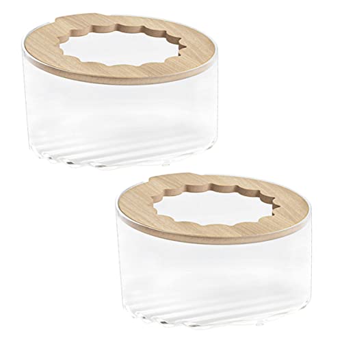 Mipcase 2st Kleine Hamster Wanne Klare Rattenbadewanne Hamsterbad Mit Deckel Hamster Badewanne Hamster-sandbad-Fall Badewannen Aus Rattensand Als Material Holz Meerschweinchen Urinal von Mipcase