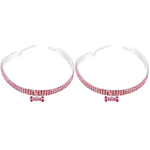 Mipcase 2st Hund Aus Strass Für Hunde Kätzchenhalsband Japanisches Katzenhalsband Martingalhalsbänder Kleine Hundehalsbänder Kristall-welpenhalsband Kleiner Hund Katzenkette von Mipcase