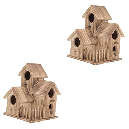 Mipcase Vogelhaus Wellensittich Zubehör 2 Stücke Zubehör Gartenhaus Nest Zucht Outdoor Papagei Nymphensittich Versteck Sittich Häuschen Vogel Nisten Nistkasten Wellensittich von Mipcase