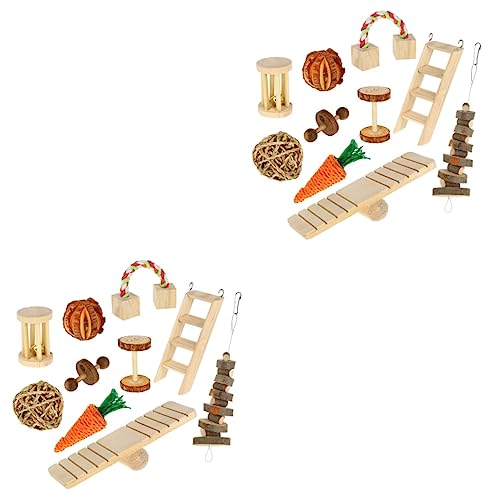 Mipcase 20 STK Hamster Holzspielzeug Hamster-kletterleiter Hasenspielzeug Beißspielzeug Hamsterbrücke Kauspielzeug Für Hamster Meerschweinchen Spielzeug Hölzern Holz Vogel Chinchilla von Mipcase