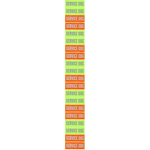 Mipcase 20 Stück Sattel Reflektierende Aufnäher Führen Emotional Bedruckte Leine Welpen mit Anhängern Leuchtende Klebeetiketten Buchstaben Westen Bestickte Lieferungen Zur von Mipcase