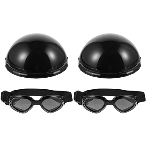 Mipcase 2 Sätze Sicherheitshelm Für Haustiere Schnapsgläser Kostümhaube Kostü Brille Sicherheitshüte Für Haustiere Lustiges Hundespielzeug Heimtierbedarf Der Hund Sonnenbrille Abs von Mipcase