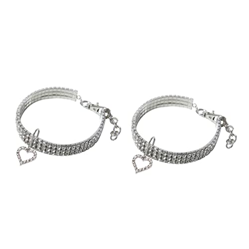 Mipcase 2 STK Partyhalsband Für Welpen Modeschmuck Haustier Hundehalsband Perlenhalsband Für Katzen Süßes Katzenhalsband Weihnachtshundehalsband Haustierhalsband Hundeleine Weiß Halskette von Mipcase