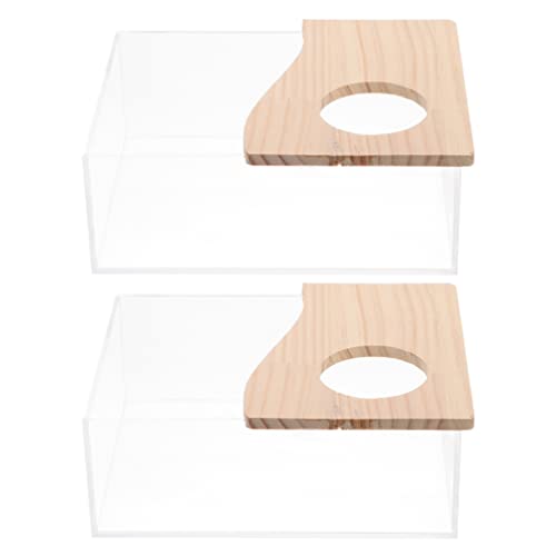 Mipcase 2pcs Haushalt Chinchilla Badewanne resistente Sandkästen transparente Badbehälter von Mipcase