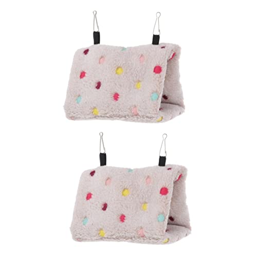 Mipcase 2pcs Papagei Hängematte Baumwolle Nest Plüsch Hängematte Plüsch Schlafbett für Sittiche Vogelkäfig Wärmer Sittich Bett Papagei Schlafnest Vogel Schlafbett Vogelnest Flanell Kleine Papagei von Mipcase