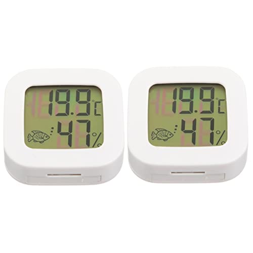 Mipcase 2st Aquarium-Thermometer Zubehör Für Aquarien Betta Tank Zubehör Elektronisches Zubehör Digitale Thermometer Zubehör Für Betta-aquarien Betta-zubehör Abs Weiß Lieferungen Glas von Mipcase