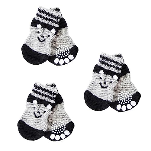 Mipcase 3 Paare Hundeschuh Socken rutschfeste Hundesocken Fußschlaufe Für Haustiere rutschfeste Stiefeletten Für Haustiere Pfotenschützer Für Haustiere Schneestiefel Baumwolle Großer Hund von Mipcase