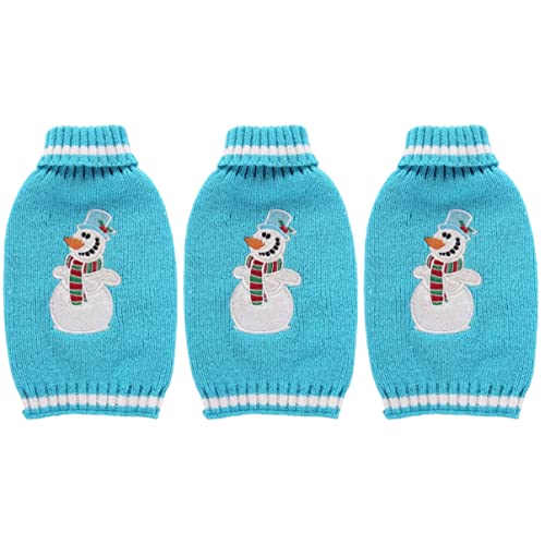 Mipcase 3 STK Katze Warme Kleidung Süßer Hundepullover Hunde Weihnachtskostüme Süße Hundepullover Welpen Kostüme Katze-Winter-Sweatshirt Weihnachtshundeoutfit Großer Hund Hundekleidung von Mipcase