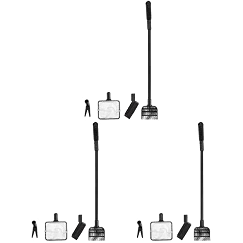 Mipcase 3 Sätze Siphon-Vakuumtank-Kit; Fischschaufelgriff Netzentferner Aquarienkiesentferner Werkzeug zum Wechseln Langer Pflanzenrechen -In- Multifunktional Algen in Ecke Sand Und von Mipcase