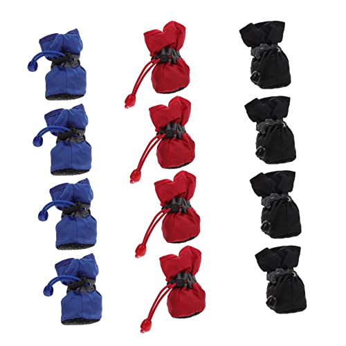 Mipcase 3 Sets Für Verdickte Schuhe rutschfeste Kleine Pfote Outdoor-Stiefel Regen-Wanderbefestigung Liefert Schuhwerk Booties Hund Verstellbarer Stiefel Welpenschutz Mit Anti- von Mipcase