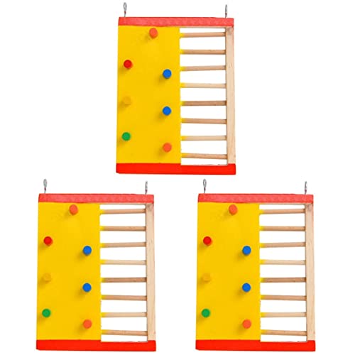 Mipcase 3 STK Hamster Kletter Leiter Rattenbrücke Leiter Vogelspielzeug Vogelspielständer Selber Machen Vogelversteck Spielzeug Vogelleiter Aus Holz Hölzern Haustier Holzleiter von Mipcase