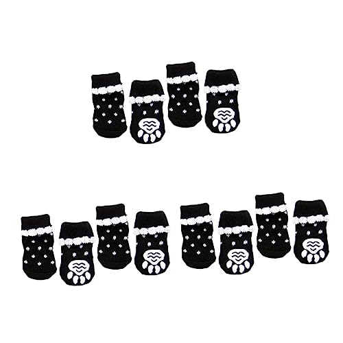 Mipcase 3 Stück Hundepfotensocken Hundepfotenüberzüge Warme Haustiersocken Haustiersocken Warme Socken Für Haustiere Schöne Haustiersocken Schutz Für Welpen Schwarze Spitze von Mipcase