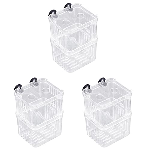 Mipcase 3 Stücke Box Tasse Tank Zucht Aquarium Fisch für mit Net Fry Inkubatorkleine Brüterei Saugtrennung Hausbrüter von Mipcase