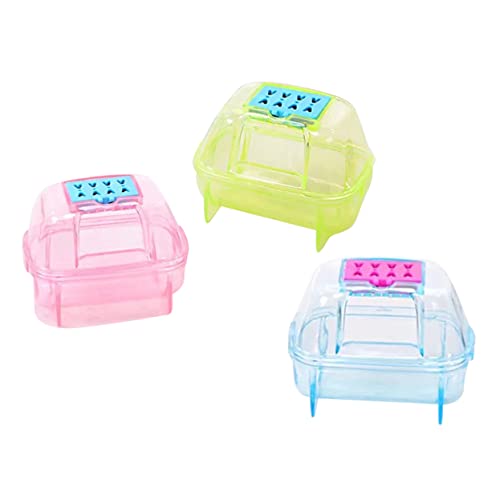 Mipcase 3st Hamster-deo-wanne Für Haustiere Hamster-sandbadehaus Hamstersandbadbehälter Hamster Töpfchen Trainingsbox Hamsterbadewanne Zubehör Für Chinchillakäfige Waschbecken von Mipcase