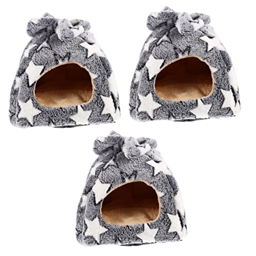 Mipcase 3st Hamsternest Kleines Tierhaus Hamster-plüsch-Tunnel Rattenhängematte Hamster Winternest Weiche Hasenhöhle Plüsch-hasenversteck Hamster Schlafsack Kleine Tiere Herbst Und Winter von Mipcase