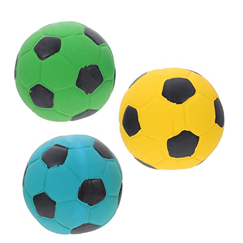 Mipcase 3st Haustier Spielzeug Fußball Welpenspielzeug Hundekauer Quietschendes Hundespielzeug Bälle Für Hunde Gesundes Hundespielzeug Hundebiss Hundekauen 7c Indoor-Hund Haushalt von Mipcase