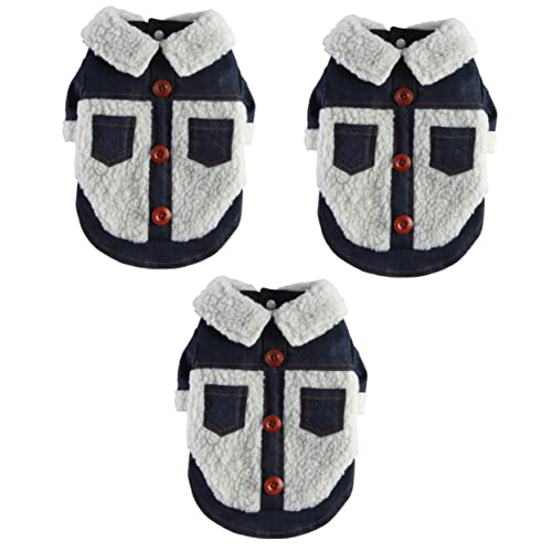 Mipcase 3 Stücke Kleidung Für Haustiere Warme Jacke Warmer Mantel Thermische Hoodie Haustier Wintermantel Hundekleidung Für Winter Hundemantel Für Große Hunde Winter Hundemantel von Mipcase