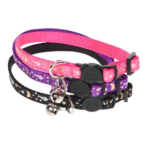 Mipcase 3st Leuchtendes Katzenhalsband Halsband Für Kleine Hunde Katzenhalsband Für Draußen Dekorativer Katzen-halskreis Katzenhalsbänder Mit Dem Hund Spazieren Gehen Stoff Haustierkette von Mipcase