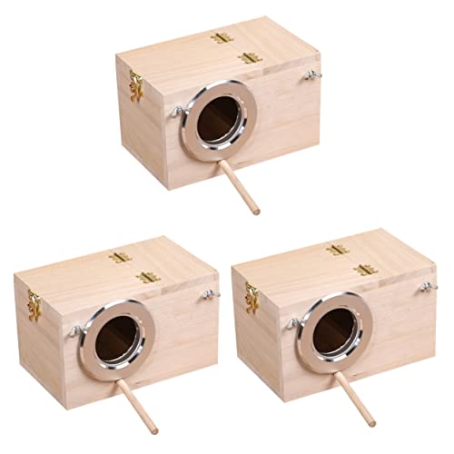 Mipcase 3 Stücke Wellensittich Outdoor Produkte Fenster Vogelhäuser Holz Vogel Halter Vogel Nisten Halter Hängende Kolibri Vogelbeobachtung Halter Nistkasten Paulownia Liefert von Mipcase