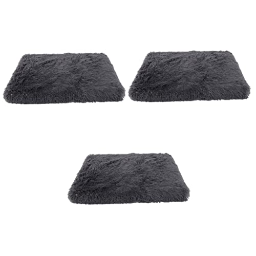 Mipcase 3-Teilige Haushaltsmatte Quadratisch Katze Fulffy Schlafversorgung Leichtigkeitskissen Winter Waschbar Warm Täglich Gemütlich Fleece-Unterlage Nest Welpenabdeckung von Mipcase