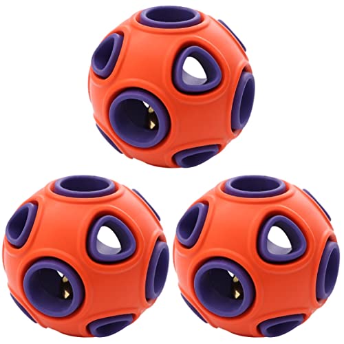 Mipcase 3-Teiliger Ball Mittelorange Ton – Haustierspielzeug Leckerbissen Groß für Pädagogische Hunde Langlebig Auslaufendes Spielzeug Großer Puzzlespender Kreativ Lila Futterausgabe von Mipcase