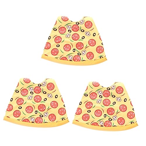 Mipcase 3-teiliges Haustier-Halloween-kostüm Für Hunde Entzückendes Pizza-Design Bequemes Polyester Für Die Jahreszeiten von Mipcase