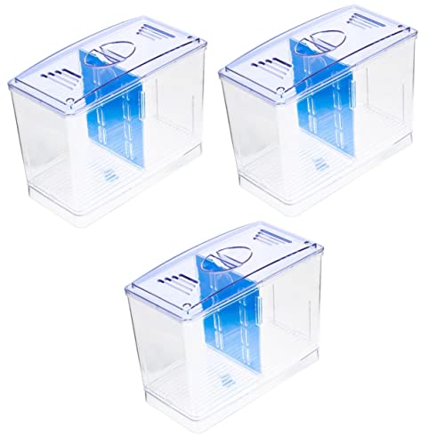 Mipcase 3er-Box Betta Tank Isolationsbox Zuchtkäfig Fischzuchtbecken Für Den Haushalt Trennwand Für Aquarien Guppys Zuchtbecken Geistergarnelen Leben Wassertank Acryl Betta Fisch von Mipcase