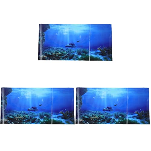 Mipcase 3Er Pack Aquarium Aufkleber Aquarium Hintergrund Aquarium Hintergrund Aufkleber Unterwasser Aquarium Hintergrundbild Aquarium Hintergrund von Mipcase