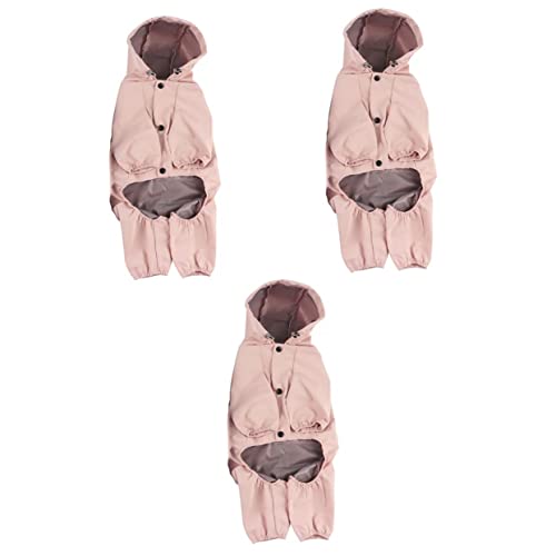 Mipcase 3st Regenmantel Für Haustiere Winddichter Regenmantel Für Hunde Hundemäntel Für Den Winter Hundeponcho Oversize-Mantel Regenkleidung Für Hunde Großer Hund Jackenstoff Mit Kapuze von Mipcase