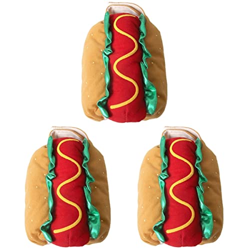 Mipcase 3 Stücke Kostü Hunde Welpe Burger für Hund Zirkus Kätzchen Halloween Strapazierfähiges Tuch Kleidung Kleidung Größe Kostüme Hund- Welpen Katzen Kleid -Größe Wiener Cosplay von Mipcase