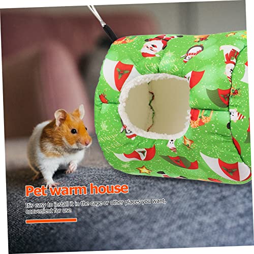 Mipcase 3st Hamster-weihnachtsnest Hängebett Guinea-hängematte Igel Hängematte Vogelkäfig Winternest Hängen Hamster-hängematten-Spielzeug Warmes Bett Stoff Weihnachten von Mipcase