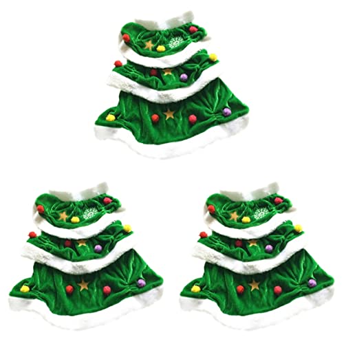 Mipcase 3st Weihnachtskleid Für Katze Weihnachtshundeoverall Hundeweihnachtskleid Katze Weihnachten Verkleiden Warme Hundemäntel Festival-hundekleid Katze Cosplay-Anzug Der Hund Kleidung von Mipcase