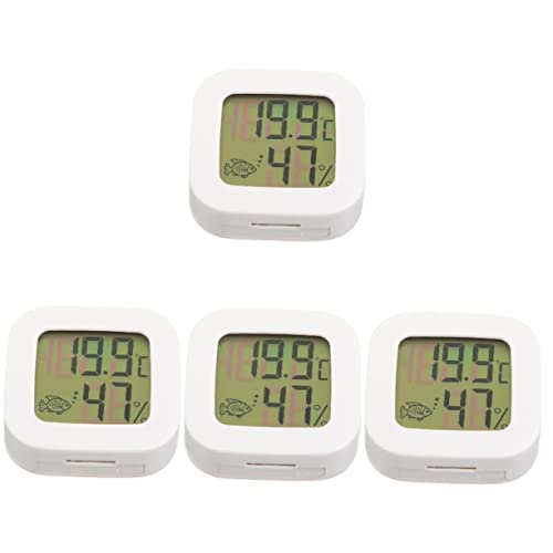 Mipcase 4 Stück Aquarium-Thermometer Betta Tank Zubehör Reptilien-Thermometer Zubehör Für Betta-aquarien Digitale Thermometer Zubehör Für Betta-Fische Weiß Abs Hausfisch Schildkröte von Mipcase