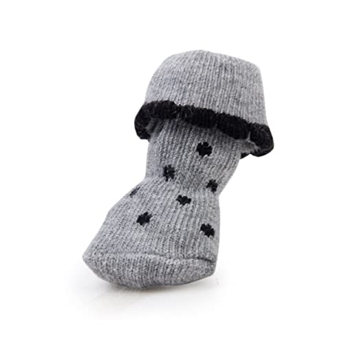 Mipcase 4 Stück Sockenschuhe Hundesocken Baumwollsocken Für Haustiere Nicht-Haustier-socken Anti-Drop Hündchen von Mipcase