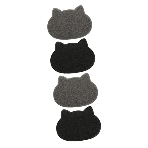 Mipcase 4 Stück Katzenstreu Matte Katzenstreu Trapper Katzenmatten Für Streu Futtermatte Für Haustiere Katzenklo-Matte Wurfmatte Einstreu Streumatte Klein Abs Teppich Katzenklo Matte von Mipcase