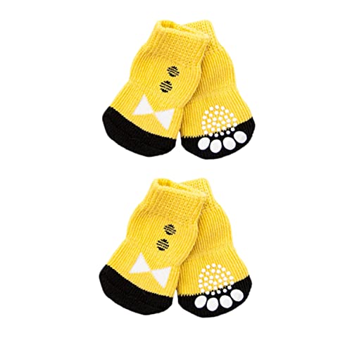 Mipcase 4 Stück Hundesocken -socken Sockenwärmer Strumpffüller Für Welpen Welpensocken Für Kleine Hunde Welpenbedarf Welpen-innensocken Sockenschuhe Haustier Pfote von Mipcase