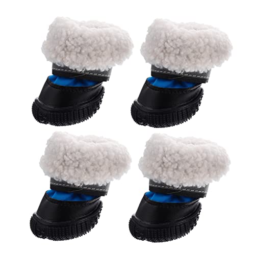 Mipcase 4 Stück Hundeschuhe Winterstiefel Für Hunde Sportschuhe Für Haustiere Chihuahua-Schneestiefel Pfotenschutz Für Welpen Chihuahua-Schuhe Für Hunde Plane Mesh-Schuhe Haustier Hund von Mipcase