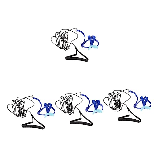 Mipcase 4-teiliges Set Papagei Fliegendes Seil Vogel-papageiengeschirr Verstellbare Vogelleine Vogeltrainingsleine Traktionsseilgeschirr Zugseil Für Vögel Haustier Tigerfell Stoff von Mipcase