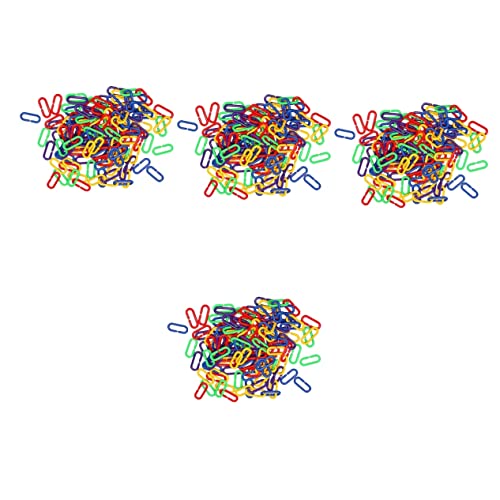 Mipcase 400 STK C-klemmhaken Bunte Verbindungen Zuckergleiterkäfig Zubehör Austauschbare Regenbogen-c-glieder Vögel Liefert Vogelkettenglieder Spielzeug Plastik Beissen Kind Papageienkäfig von Mipcase