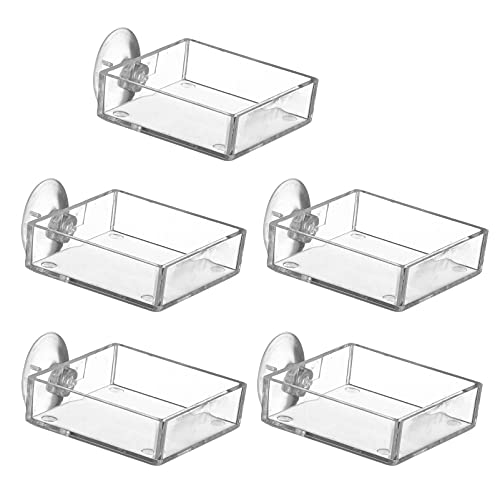 Mipcase 5st Fressnapf Aus Der Luft Aquarium Klares Tablett Futternapf Für Garnelen Garnelenschale Für Aquarien Futternapf Für Aquarien Fish Bowl Absaugung Ausrüstung Acryl Saugen von Mipcase