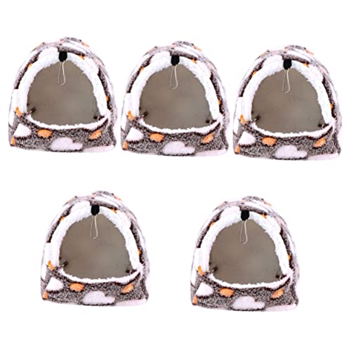 Mipcase 5st Hängematte Für Hamster Schlafbett Für Kleine Haustiere Meerschweinchen-hängematte Hamsterhausbett Hamster-aktivitätsspielzeug Bettwärmer Flanell Baumwolle Bettwäsche Winter von Mipcase