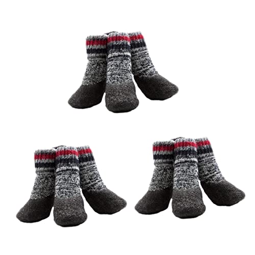 Mipcase 6 Paare rutschfeste Socken Hundesocken Für Den Winter Chihuahua-Schuhe Hundegriffsocken Klein Hundesockenschuhe Für Den Winter Socken Für Katzen Socken Für Booties Pfote Kleidung von Mipcase